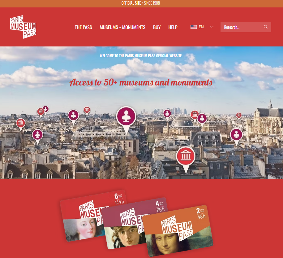 파리 뮤지엄패스 홈페이지