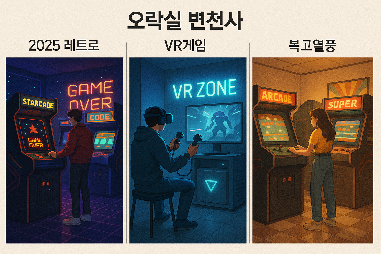 오락실 변천사 (2025 레트로, VR게임, 복고열풍)