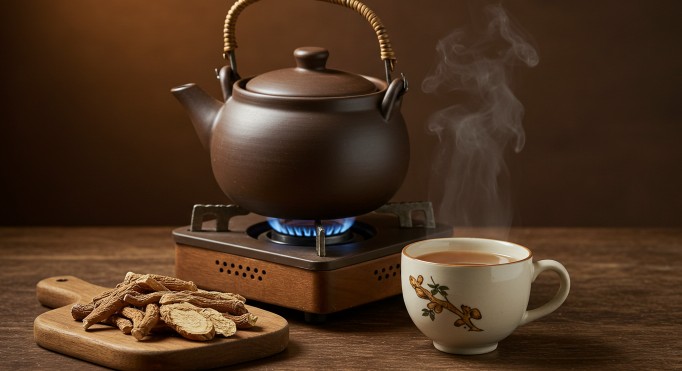 요산을 낮추는데 도움이 되는 한방차 모습