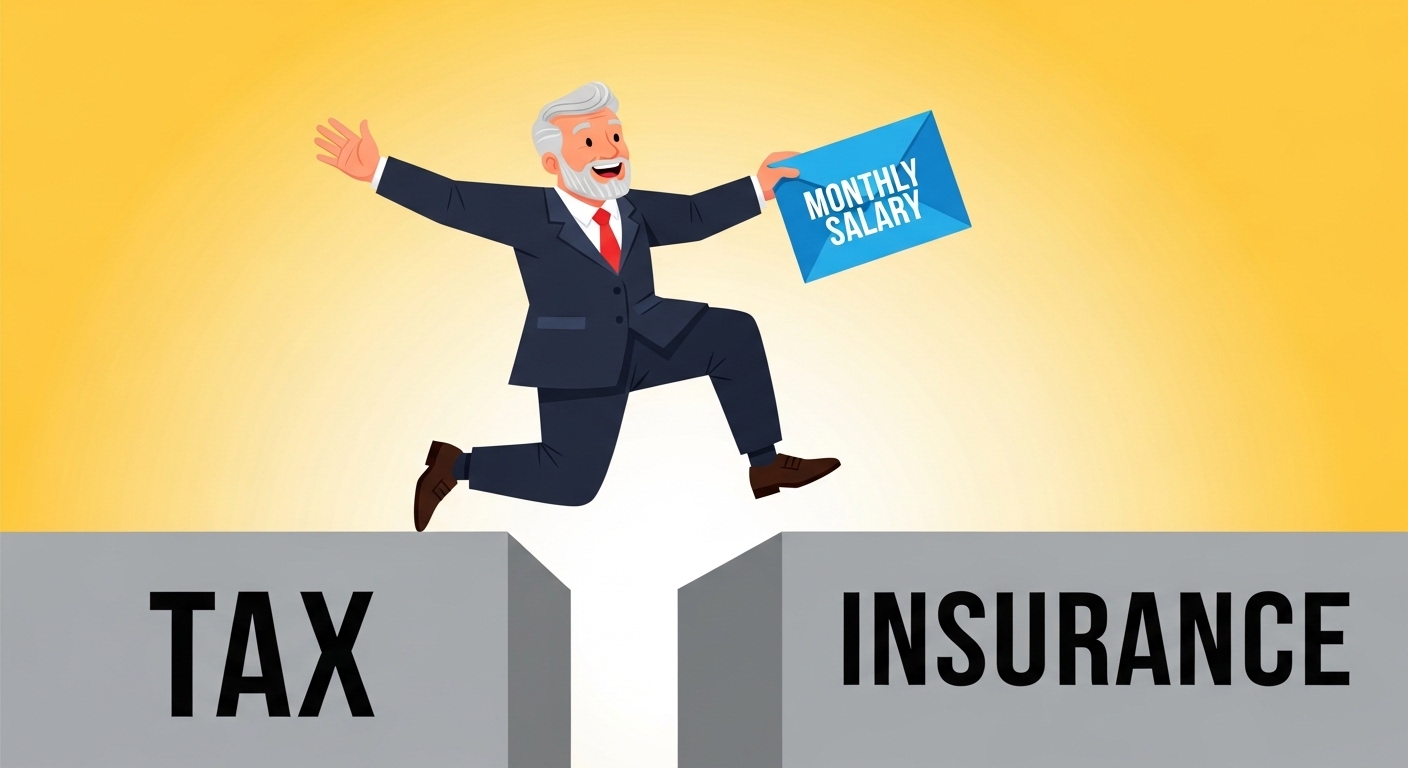세금과 건강보험료라는 커다란 장벽을 가뿐하게 뛰어넘어 월급 봉투를 손에 쥐는 투자자의 모습