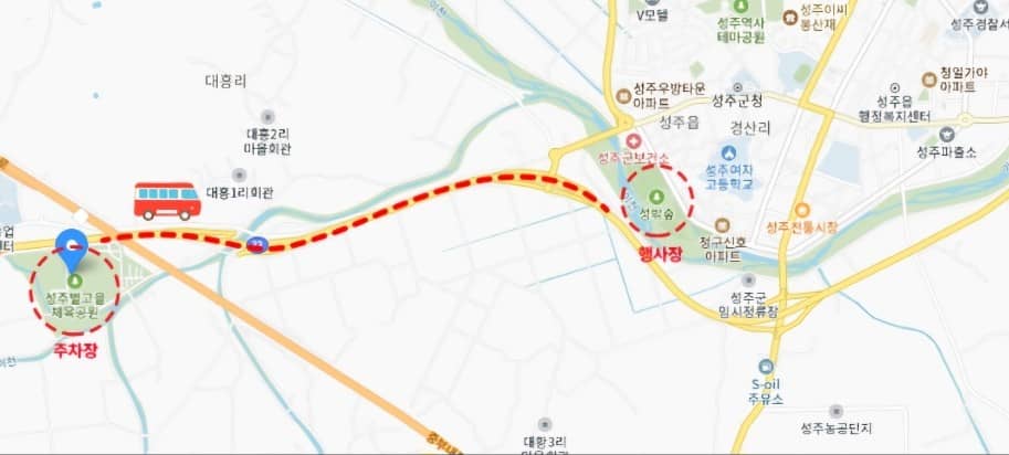 2024 성주참외 & 생명문화축제 행사장 교통안내