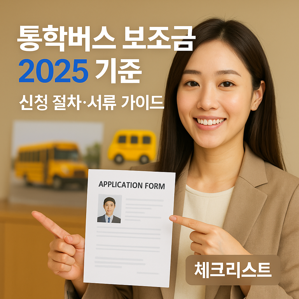 통학버스 보조금 2025 기준 ｜ 신청 절차&middot;서류 가이드