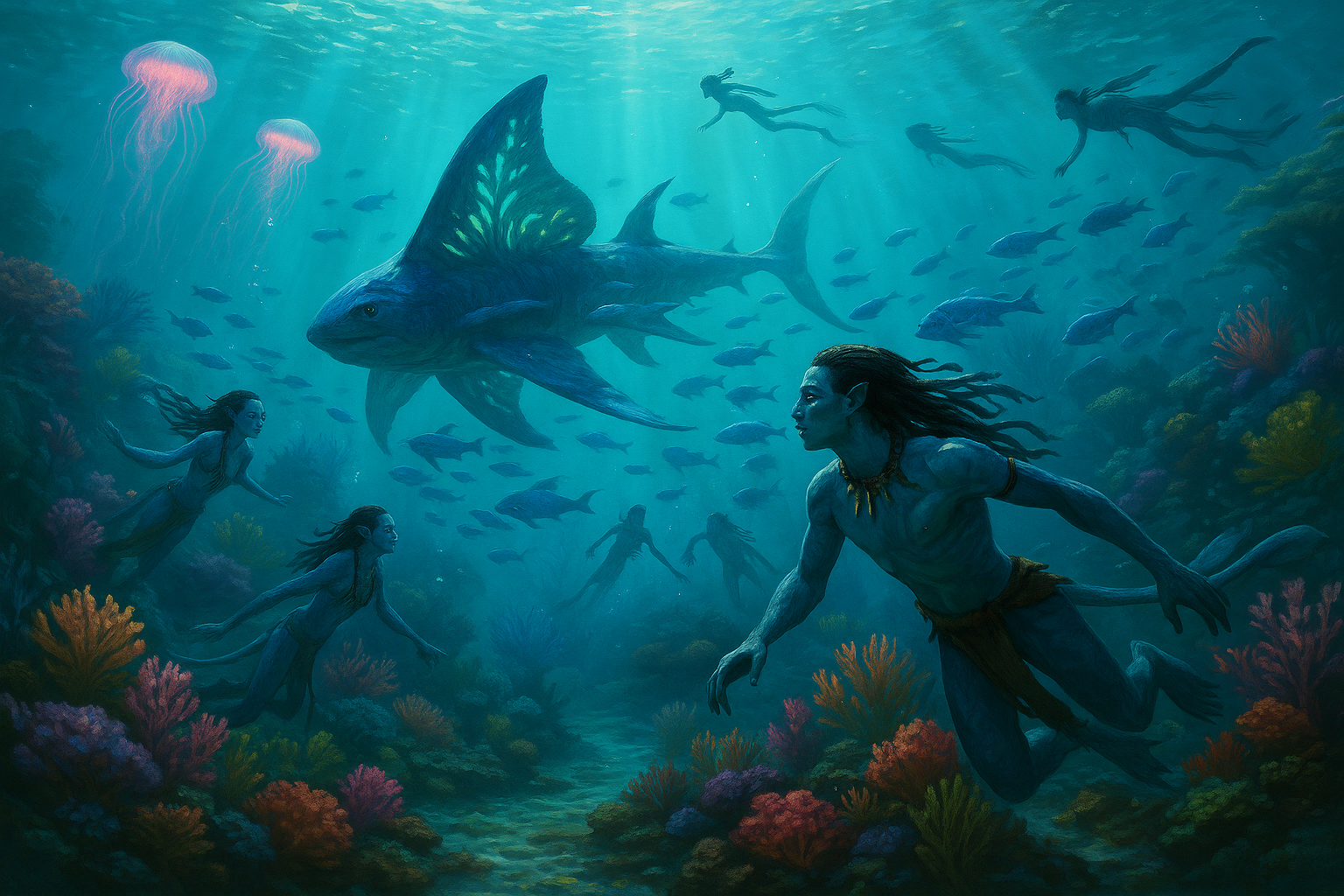 아바타 물의 길 수중 생태계 이미지