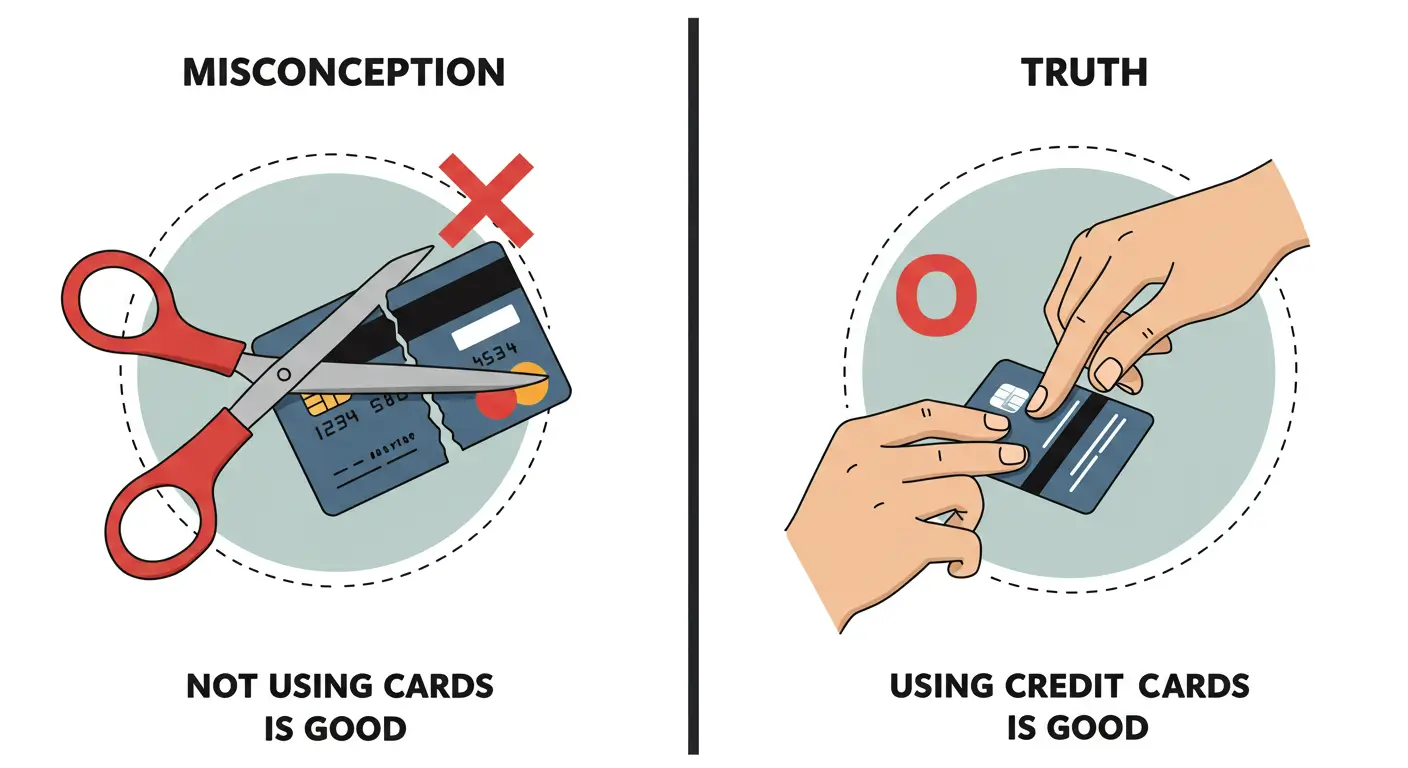 신용카드를 안 쓰는 것보다 현명하게 사용하는 것이 신용점수에 더 좋다는 오해와 진실