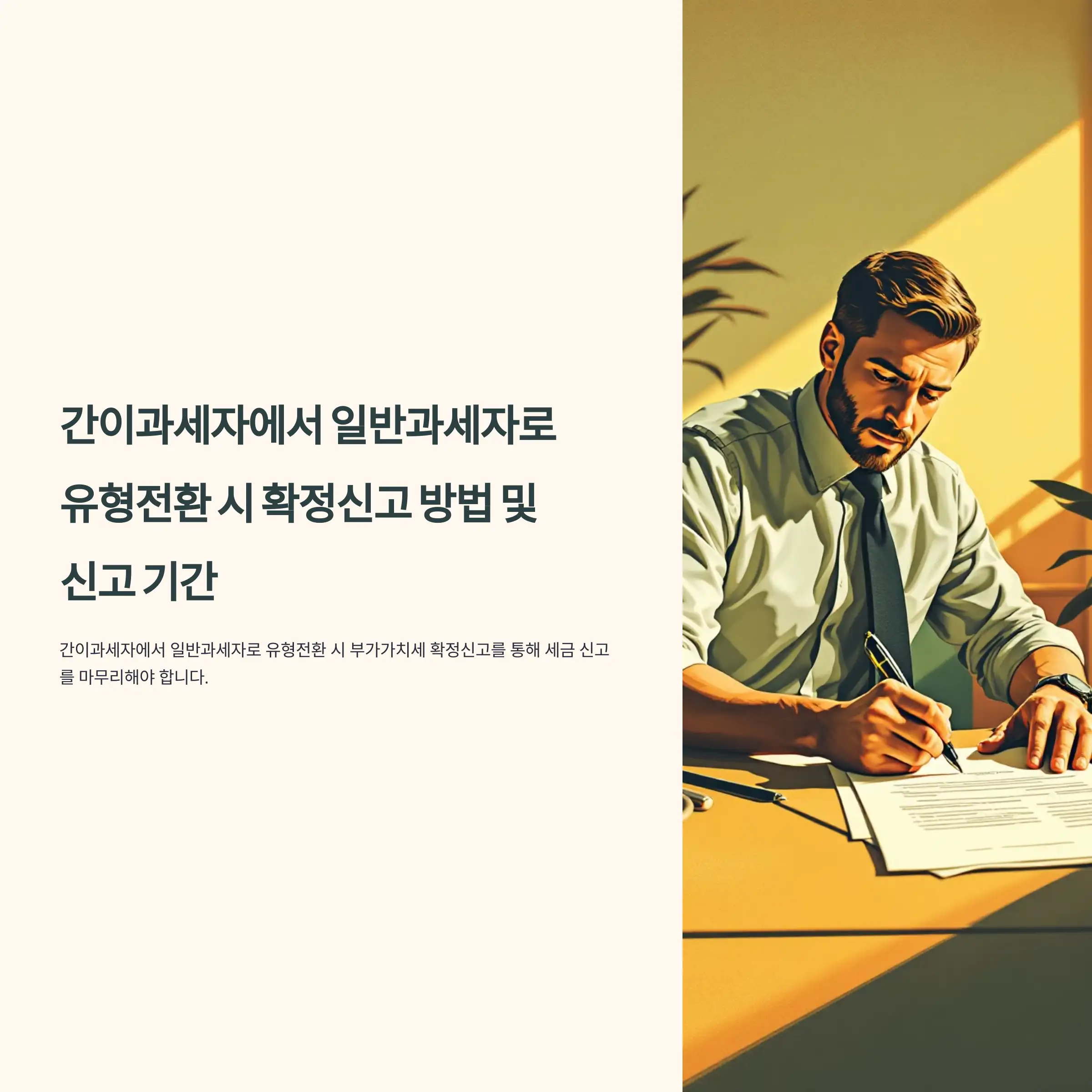 간이과세자에서 일반과세자로 유형전환 시 확정신고 방법