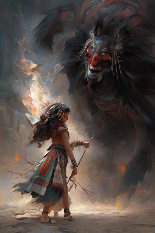 AI 그림 - 원령공주