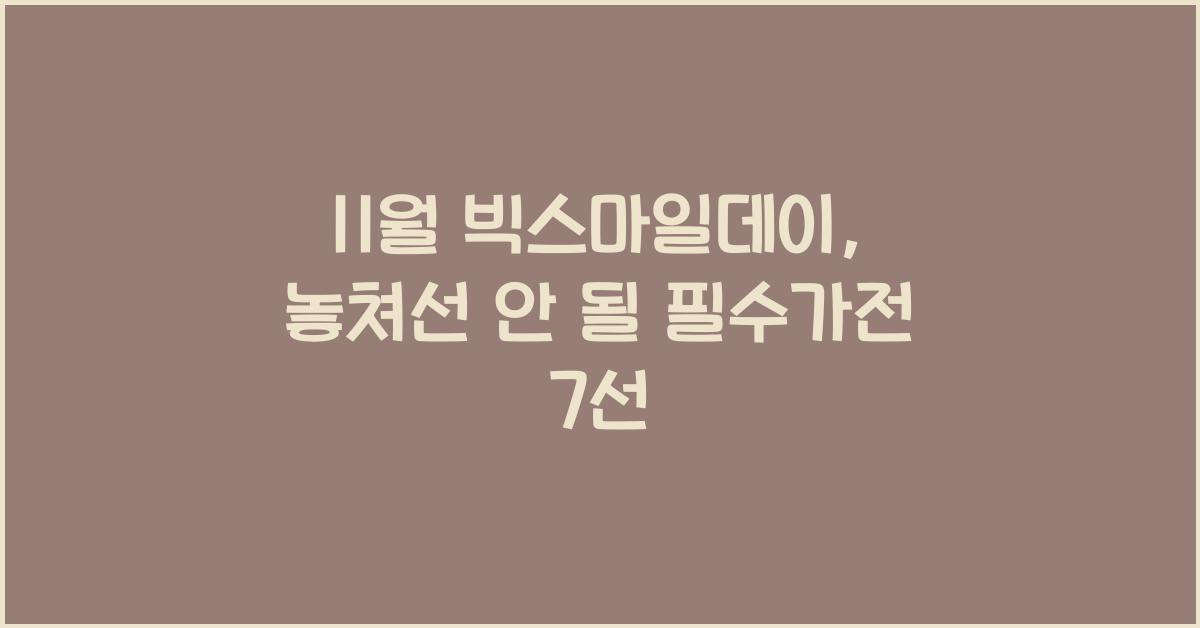11월 빅스마일데이