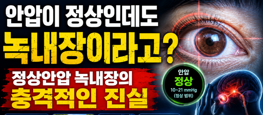 안압이 정상이어도 녹내장일 수 있는 이유