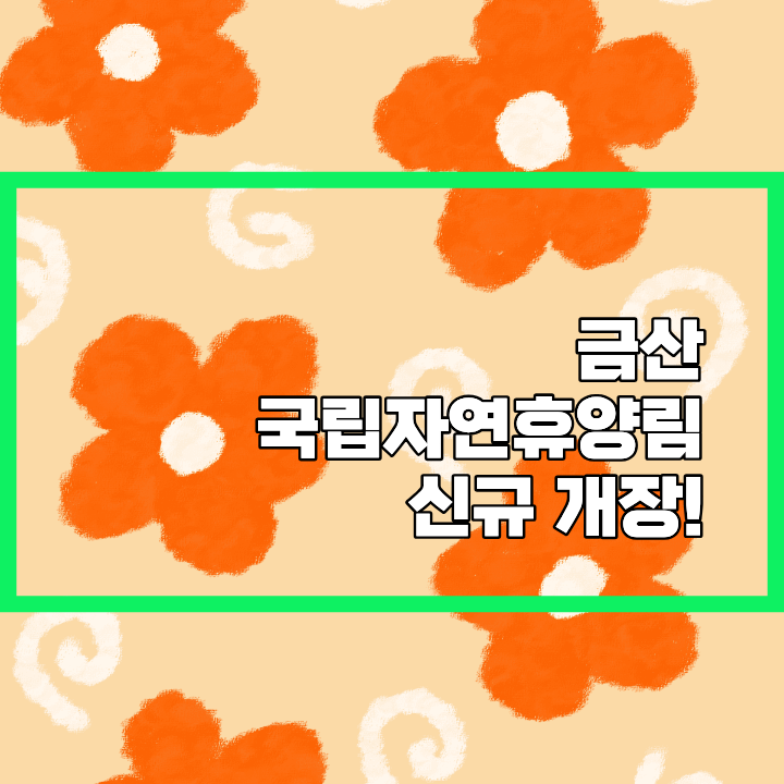 금산 국립자연휴양림 신규 개장!