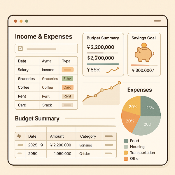 재무 습관 개선을 돕는 노션 대시보드 사진