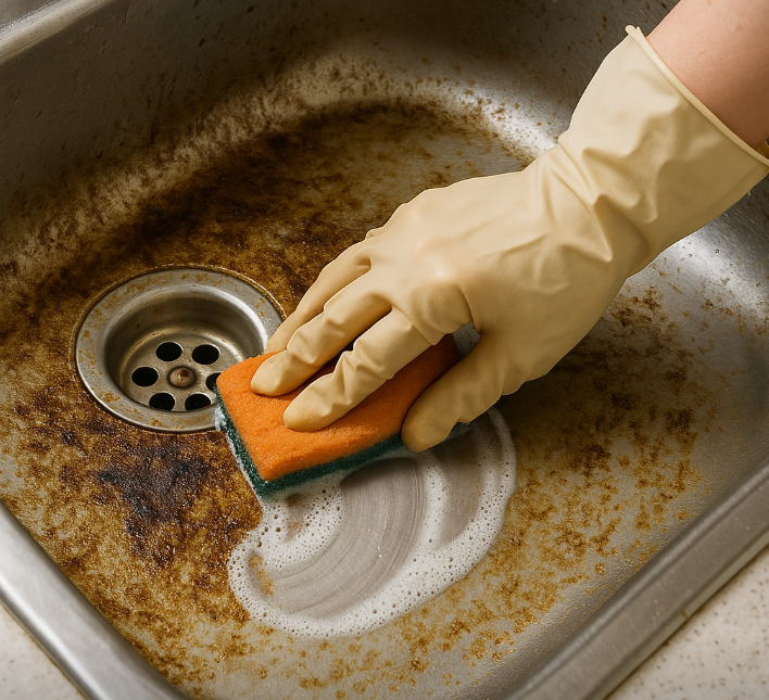 싱크대 청소 사진