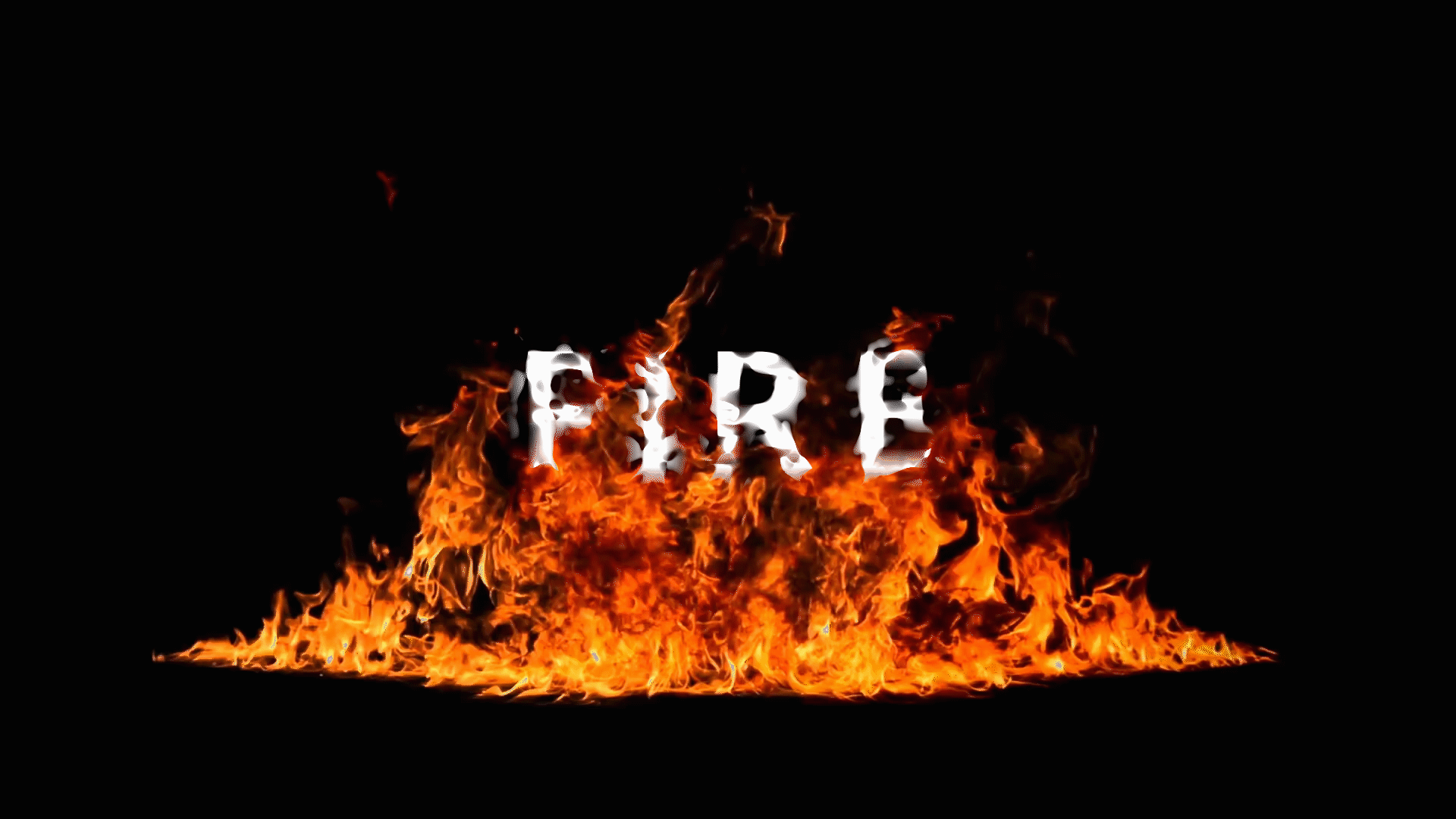 CC Vector Blur로 글시가 불에 타는 모습을 연출했다