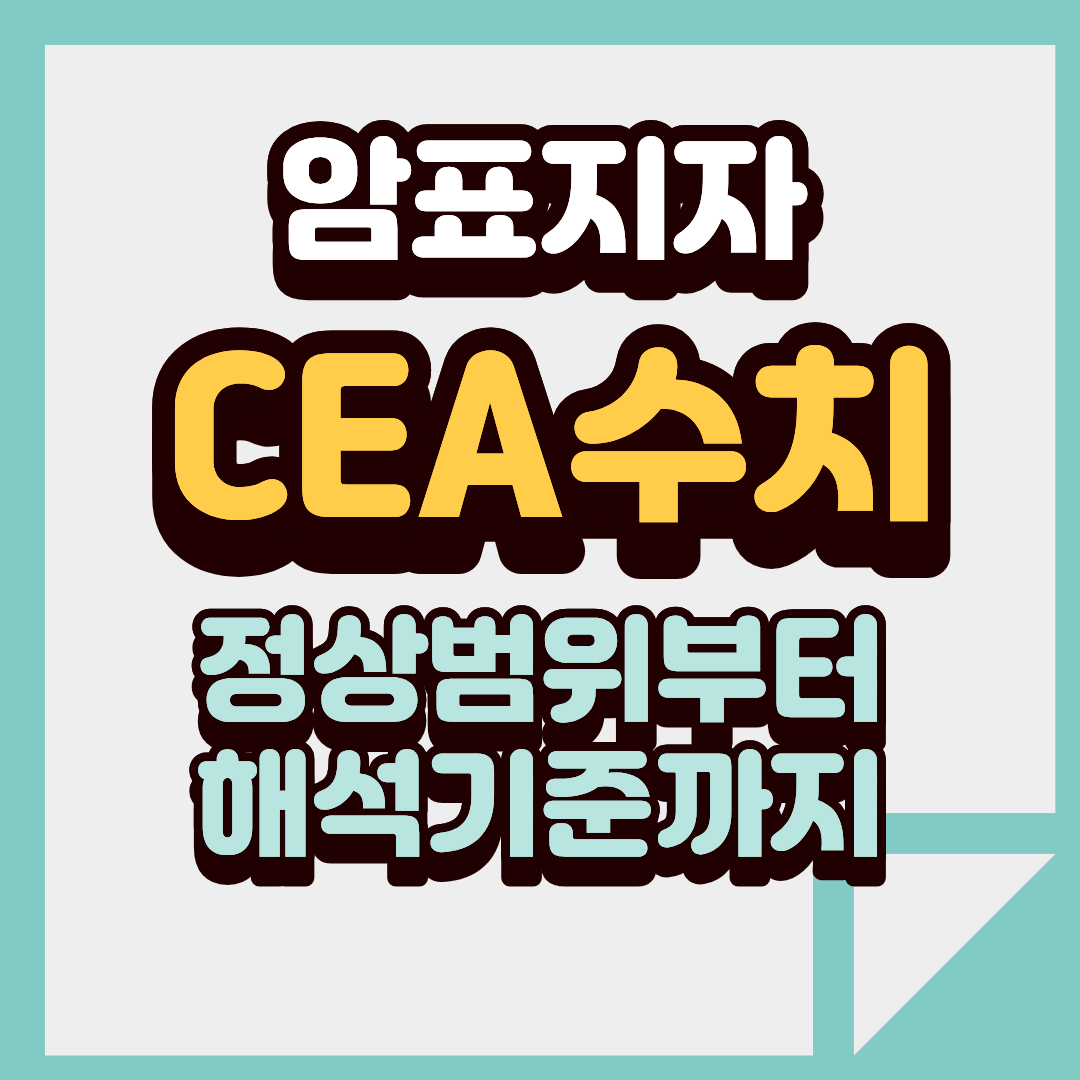 CEA 수치 높게 나왔다면? 정상범위부터 해석 기준까지