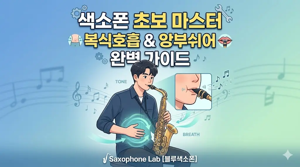 색소폰 호흡법 복식호흡과 앙브셔모양