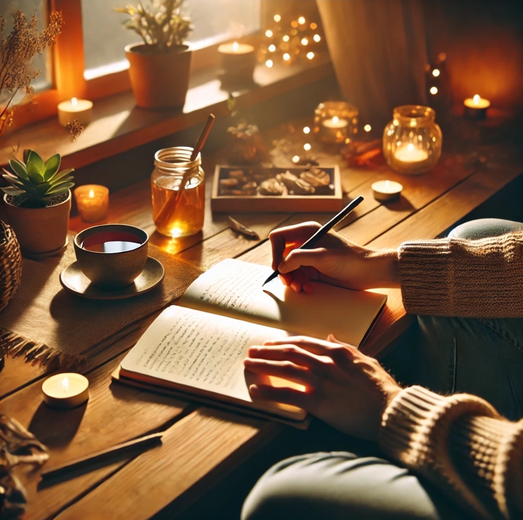 감정 정리와 자기 성찰의 분위기를 잘 담은 이미지