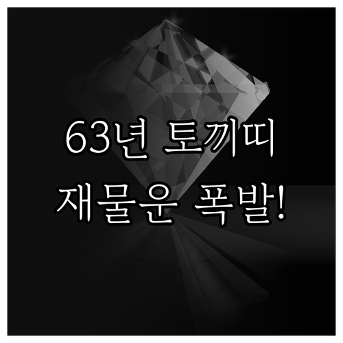 1963년생 토끼띠 2026년 3월 ..