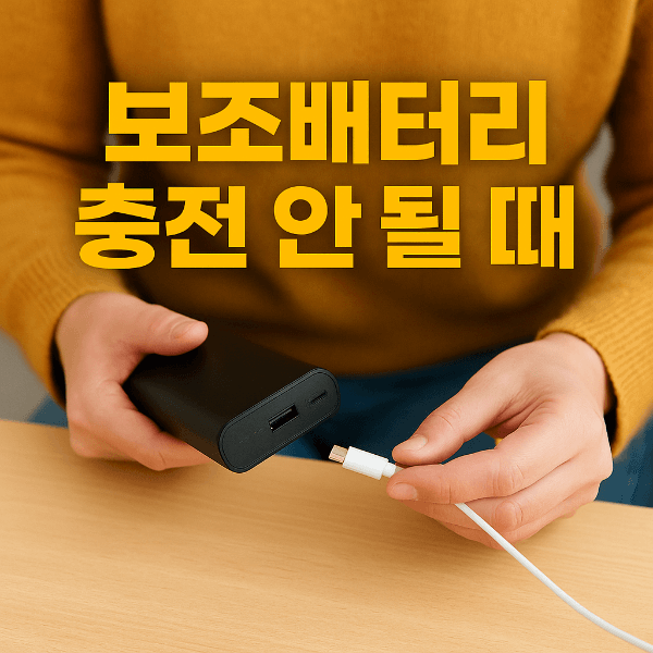 보조배터리 충전 안 될 때 점검법