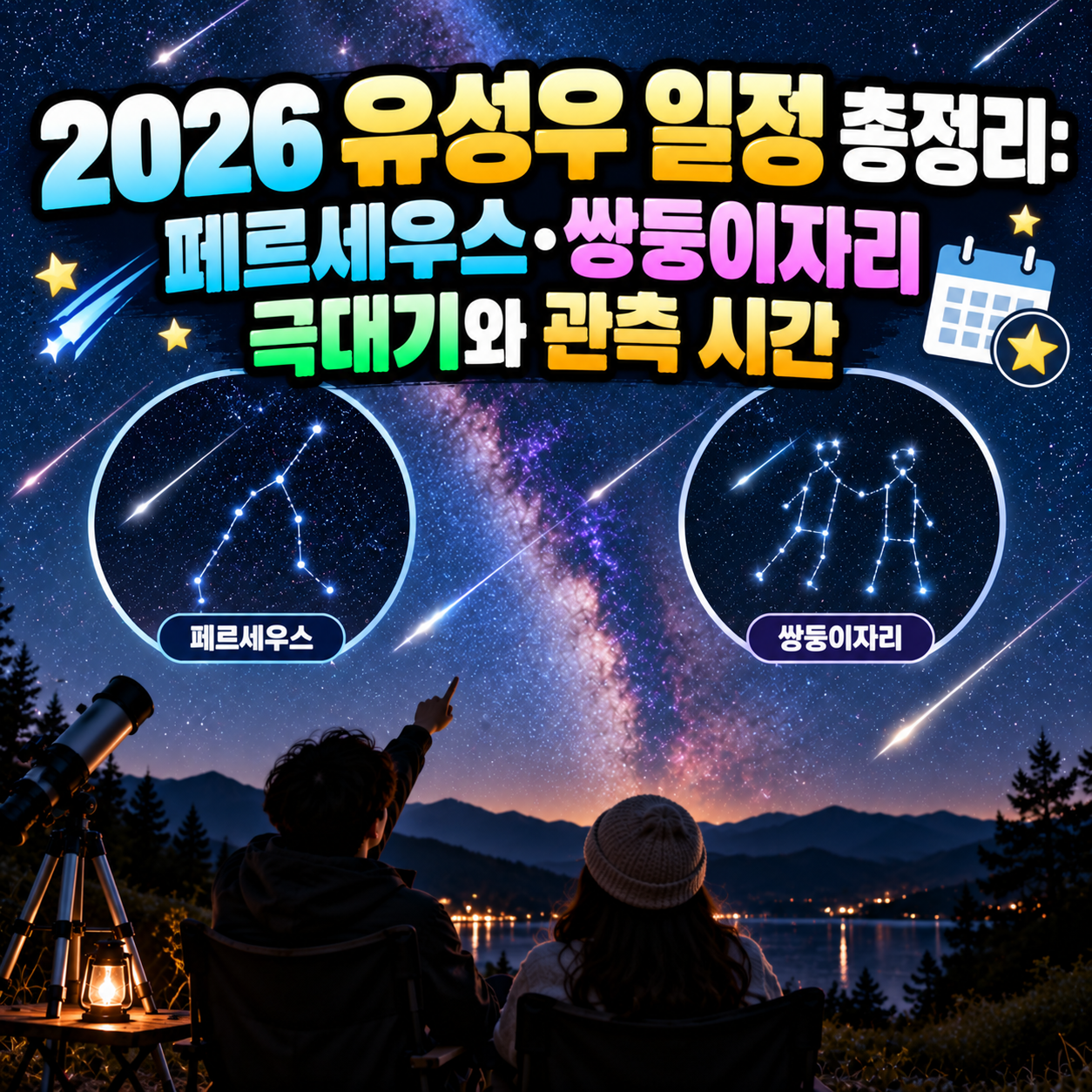 2026 유성우 일정 총정리
