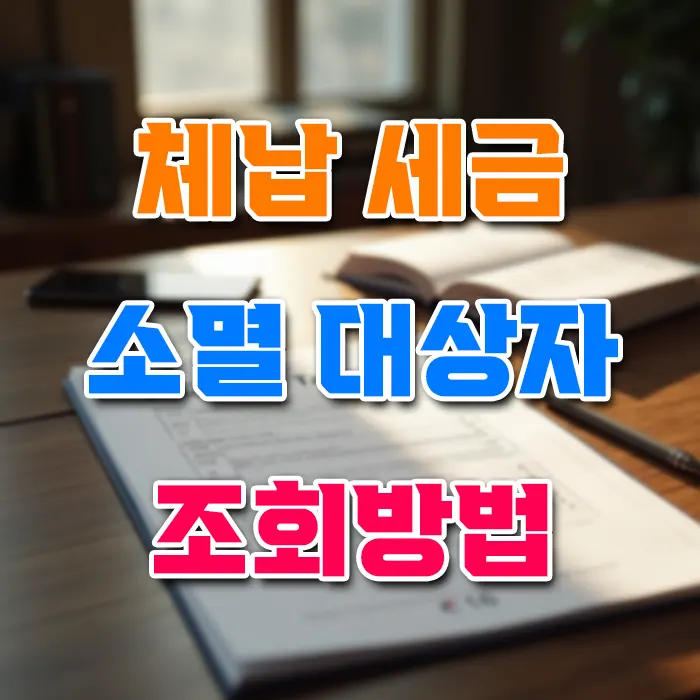 체납 세금 소멸 대상자 조회 방법