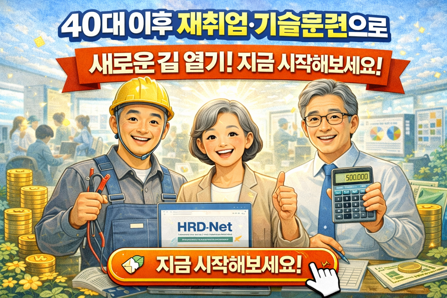 중장년층 재취업&amp;#44; 기술훈련&amp;#44; 지원정책