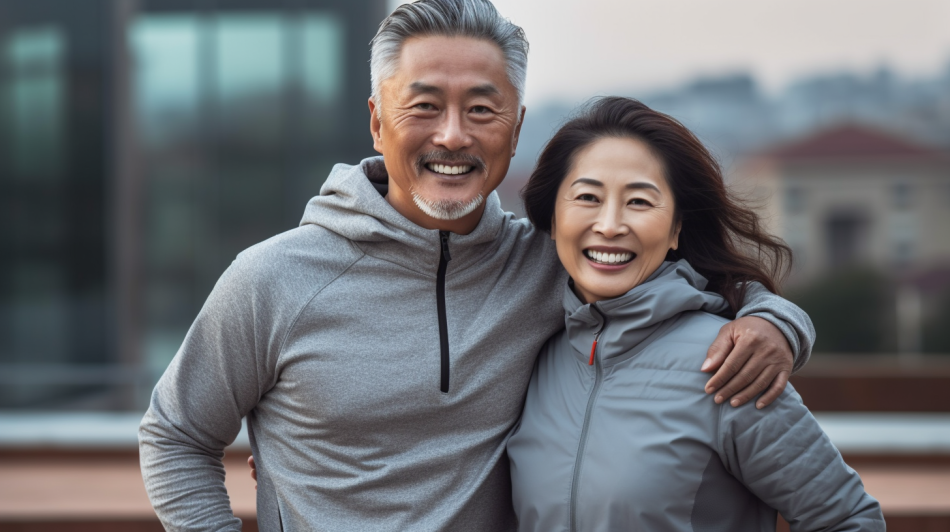 관절 통증을 완화한 부부의 모습