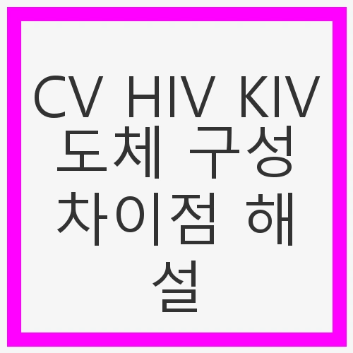 CV HIV KIV 도체 구성