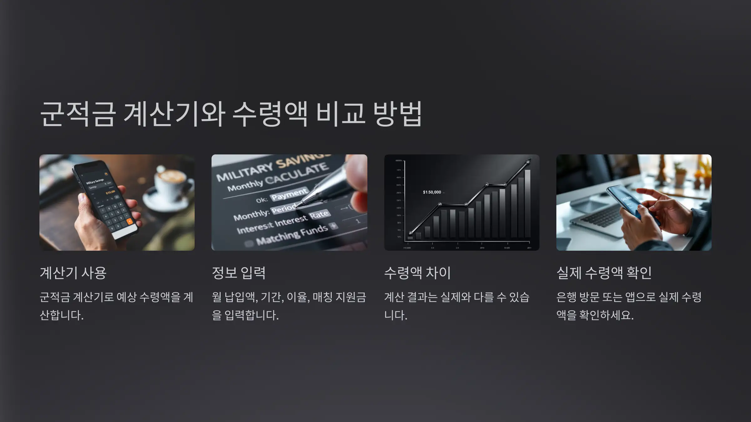 군적금 계산기와 수령액 비교 방법