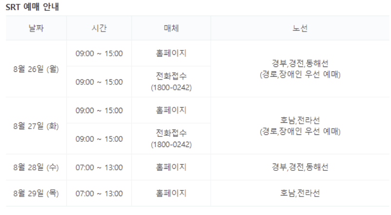 2024 추석 열차표 예매 안내 사진2
