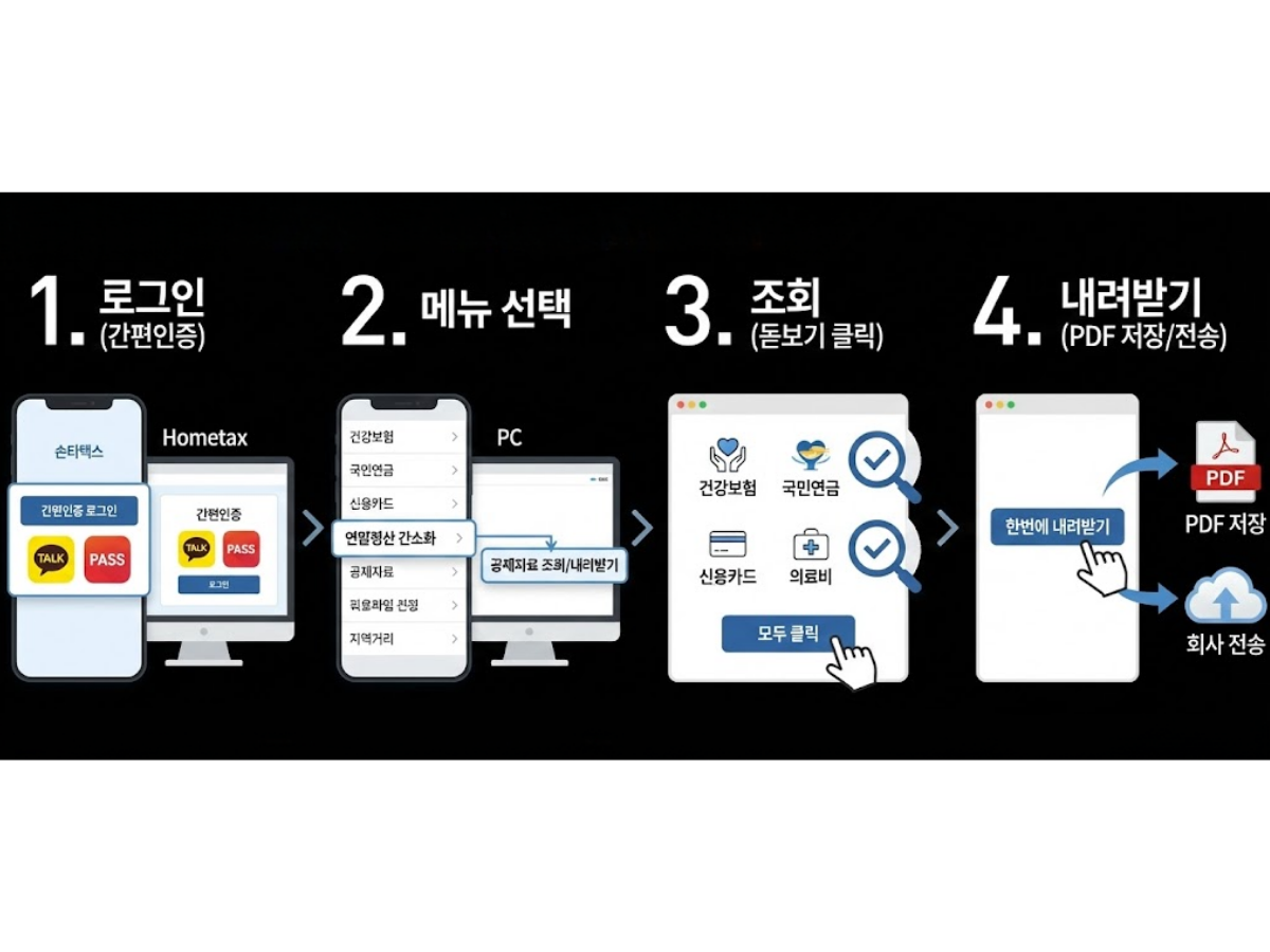1분 만에 끝내는 연말정산 간소화 서비스 이용 방법