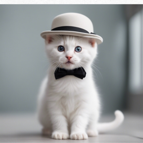 우아하게 앉아 있는 고양이의 뒷모습