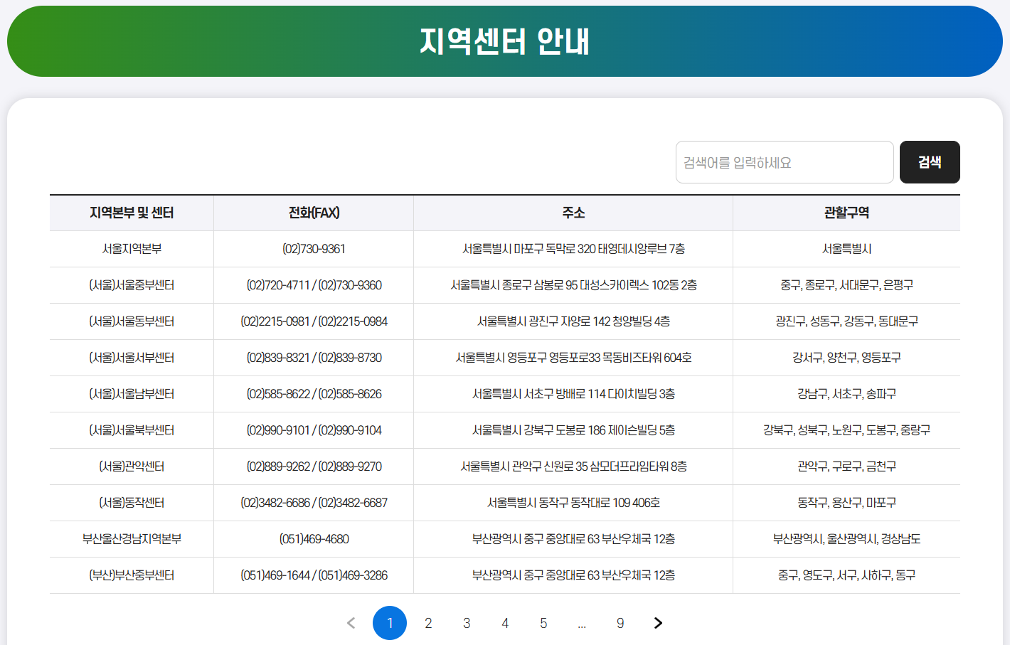 소상공인택배지원금 지역센터
