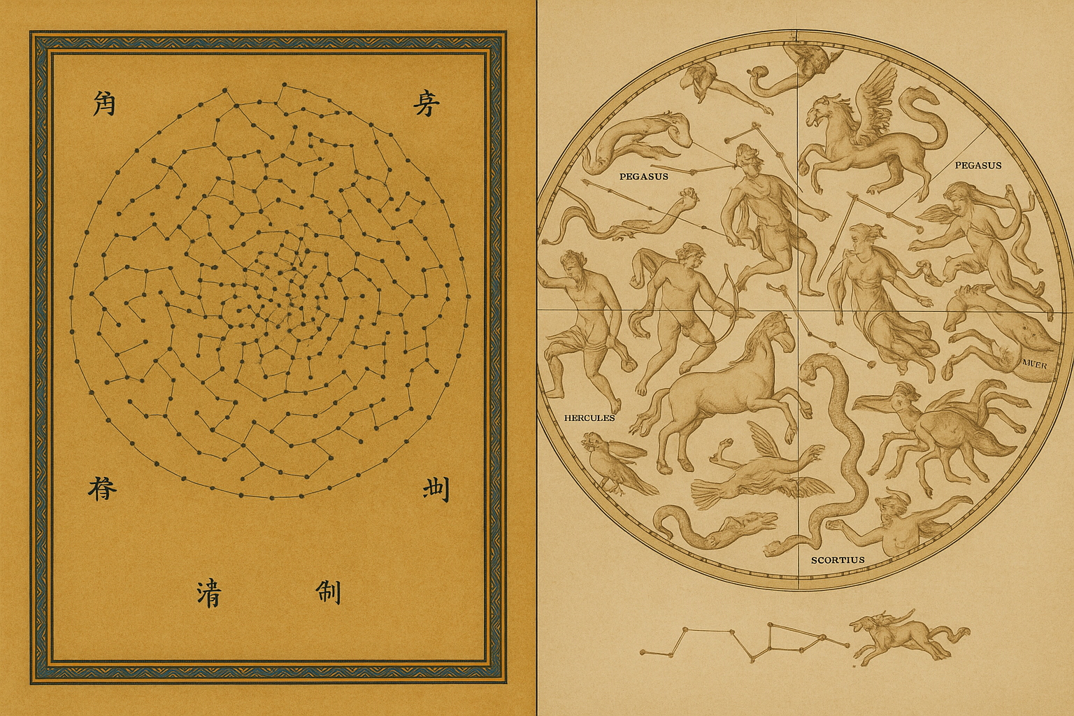 한국 별자리와 서양 별자리의 차이