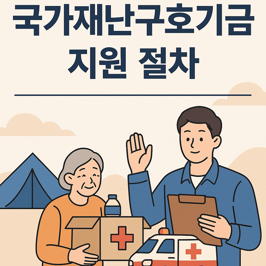 국가재난구호기금 지원 절차 포스터 이미지