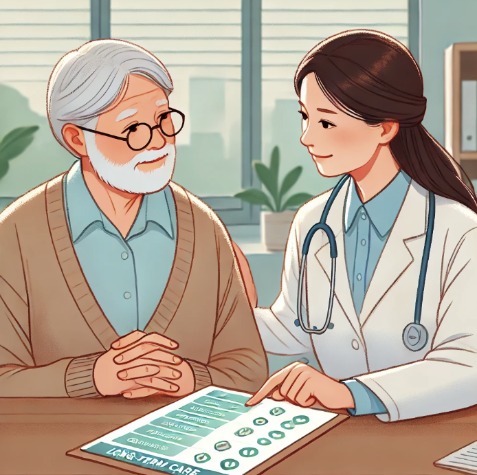 장기요양등급 관련 상담 사진.