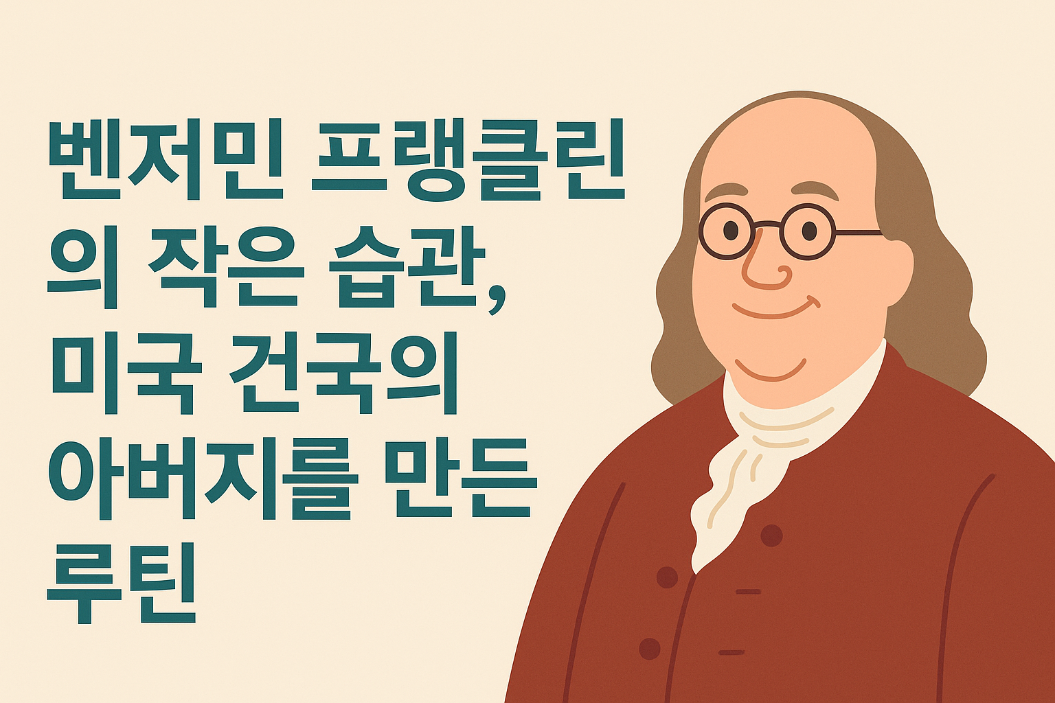 성공할 수 밖에 없는 작은 습관들을 가지고 있었던 벤저민 프랭클린