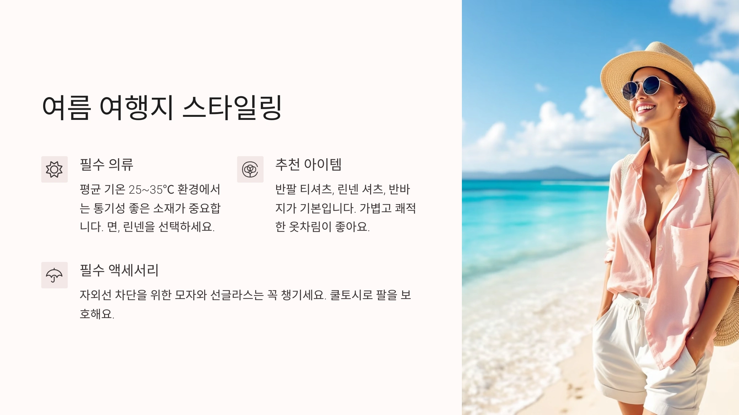 ☀️ 여름 여행지 스타일링