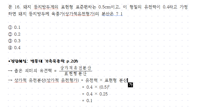 축산직공무원, 2009년 서울시 가축육종 16번