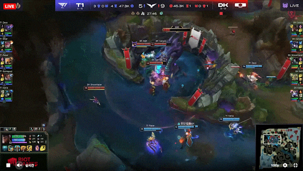 KDA 상관없이 경기를 유리하게 만들어내는 T1