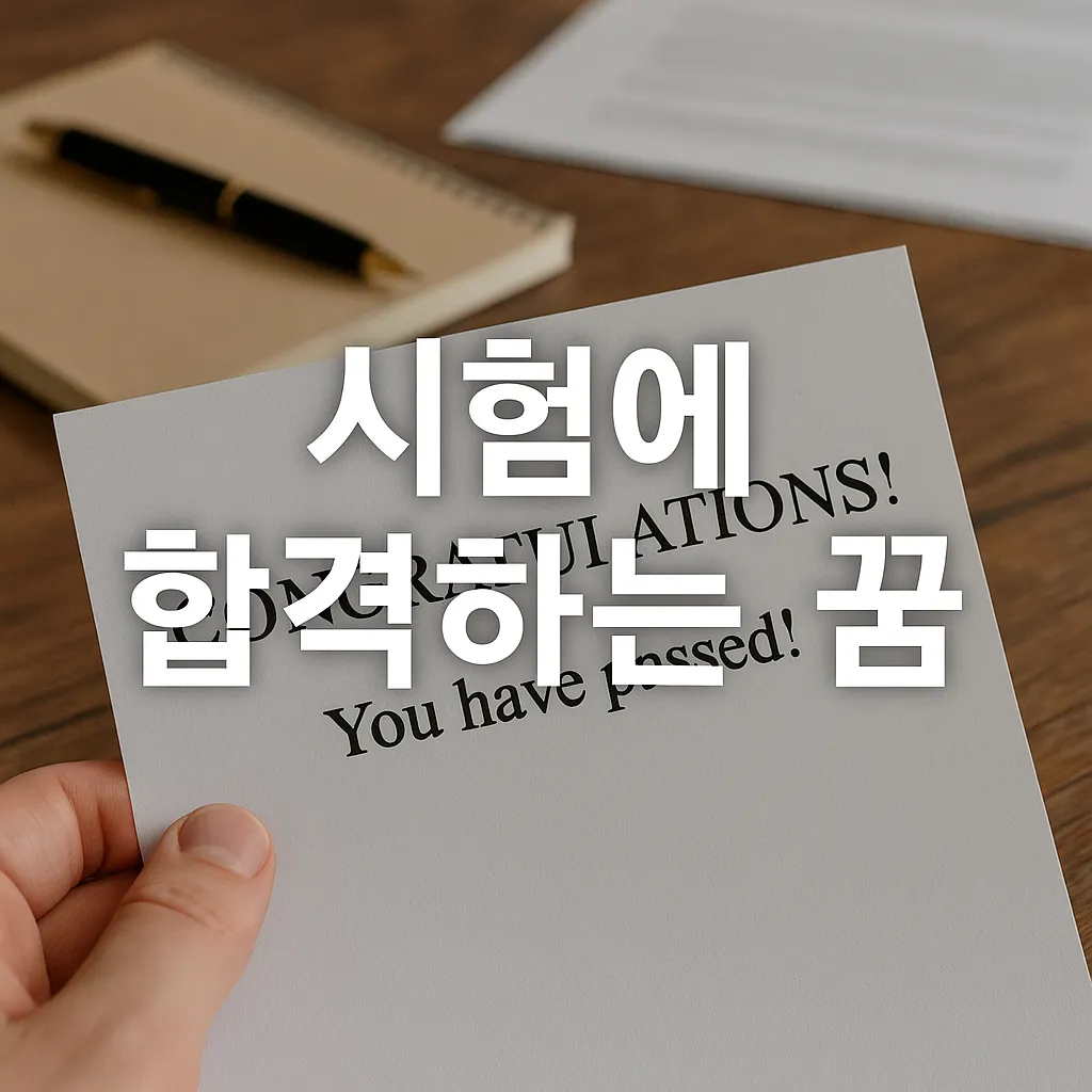 시험에 합격하는 꿈