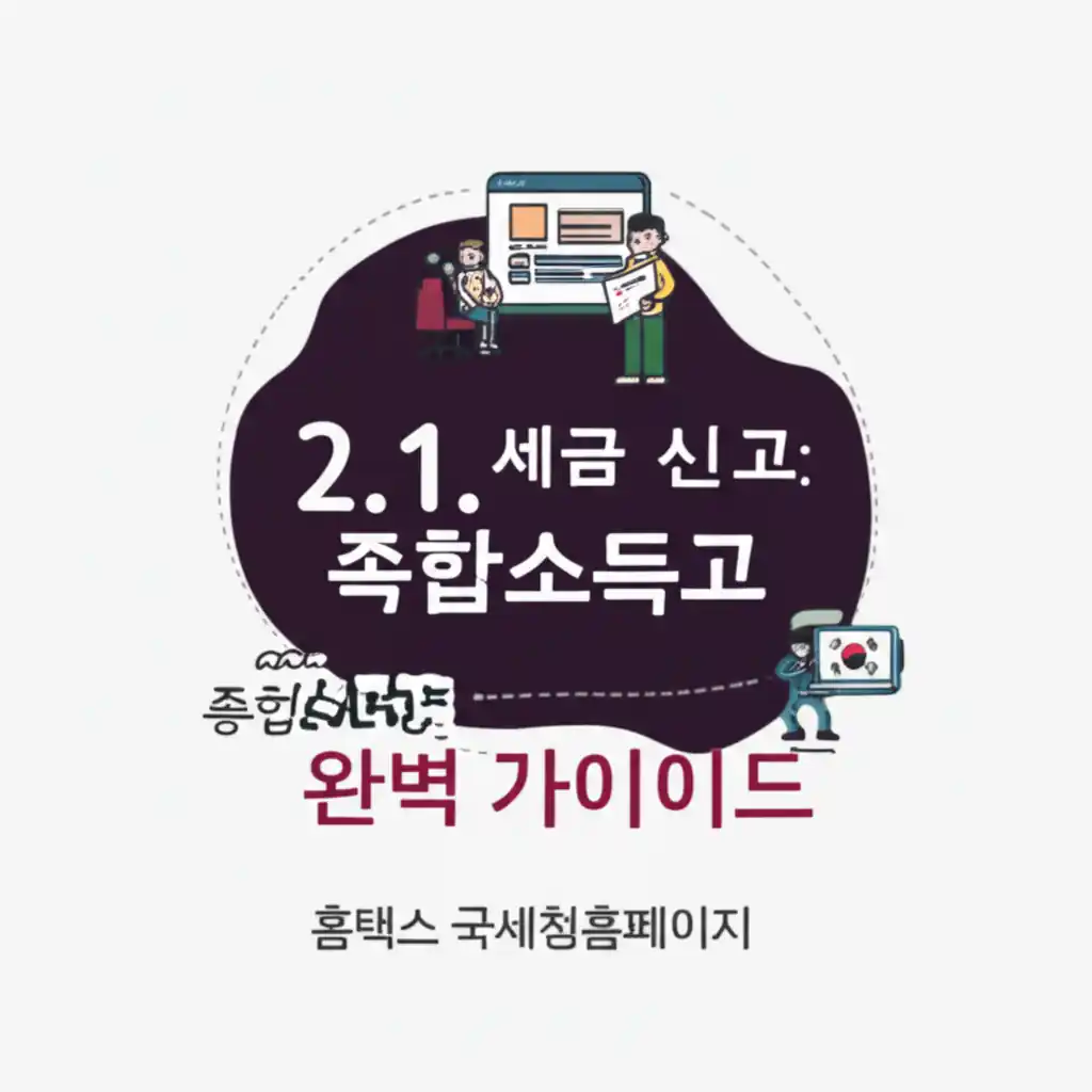 홈택스 국세청홈페이지 종합소득세 부가가치세 신고 가이드 화면.