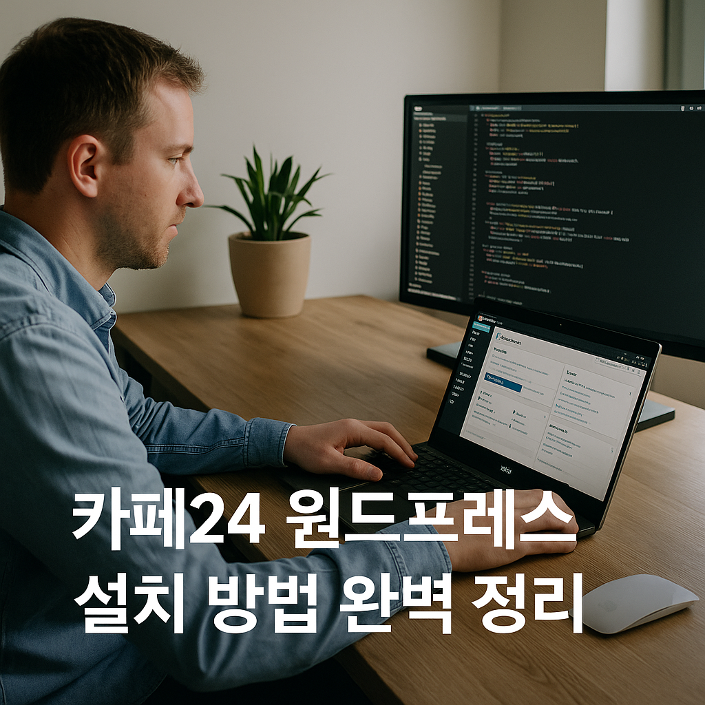 카페24 워드프레스 설치 방법