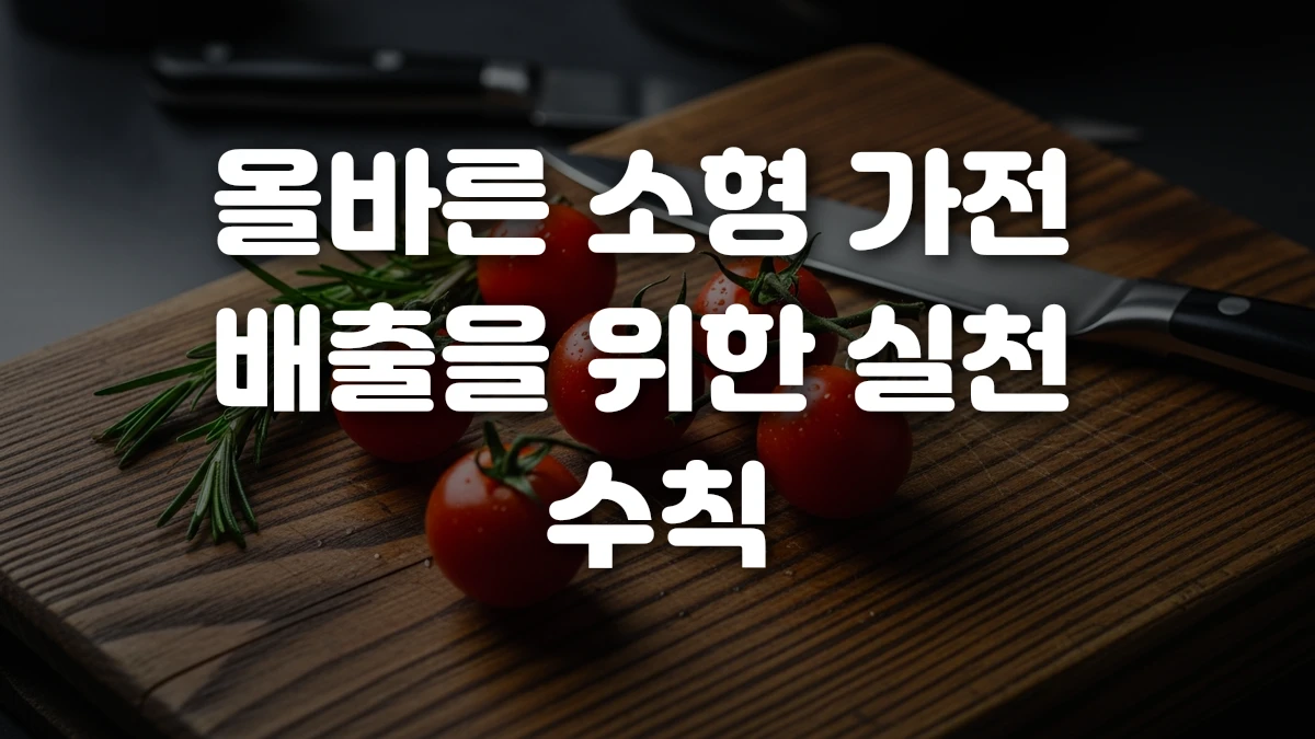 올바른 소형 가전 배출을 위한 실천 수칙