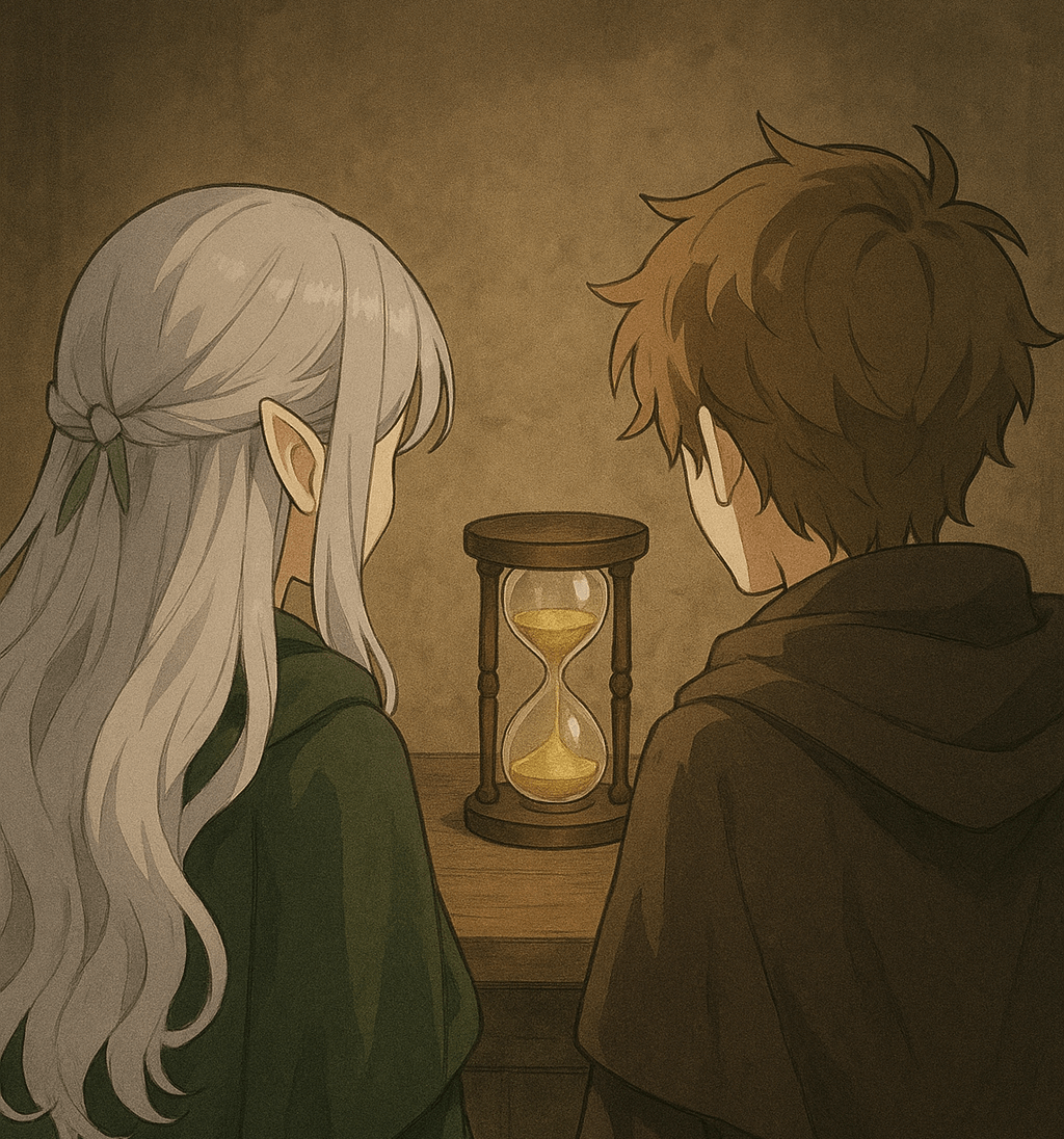 장송의 프리렌 이별과 시간을 나타내는 그림