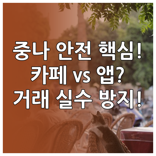 중고나라 네이버 카페와 공식 앱 안전..