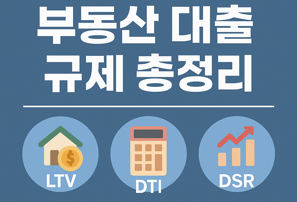 2025년 새정부 부동산 정책 핵심 정리! 대출 규제 강화, LTV&middot;DTI&middot;DSR 계산법, 공급 정책, 실수요자 대응 전략까지 한눈에 알아보세요.