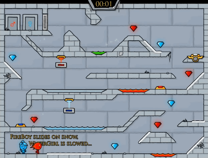 불물게임-2인용-게임하기-3-아이스템플-시작-화면