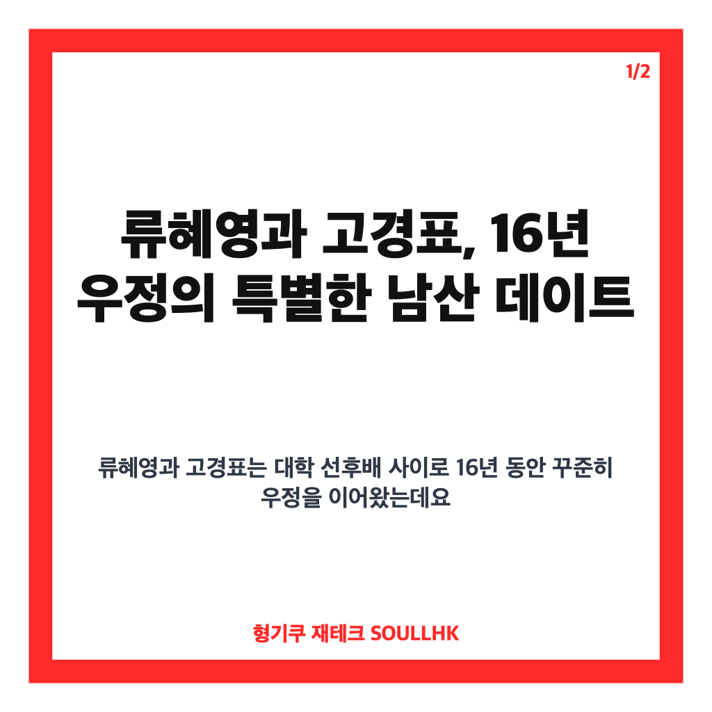 류혜영 고경표 나혼산, 16년 우정 담긴 남산 데이트와 &lsquo;응답하라 1988&rsquo; 추억 소환 카드뉴스 1
