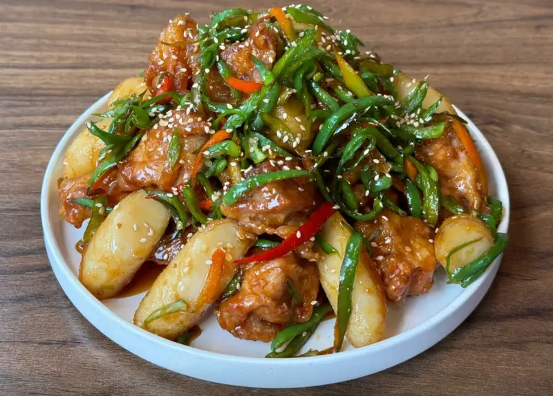 오목찹쌀닭강정-오목고추왕갈비맛