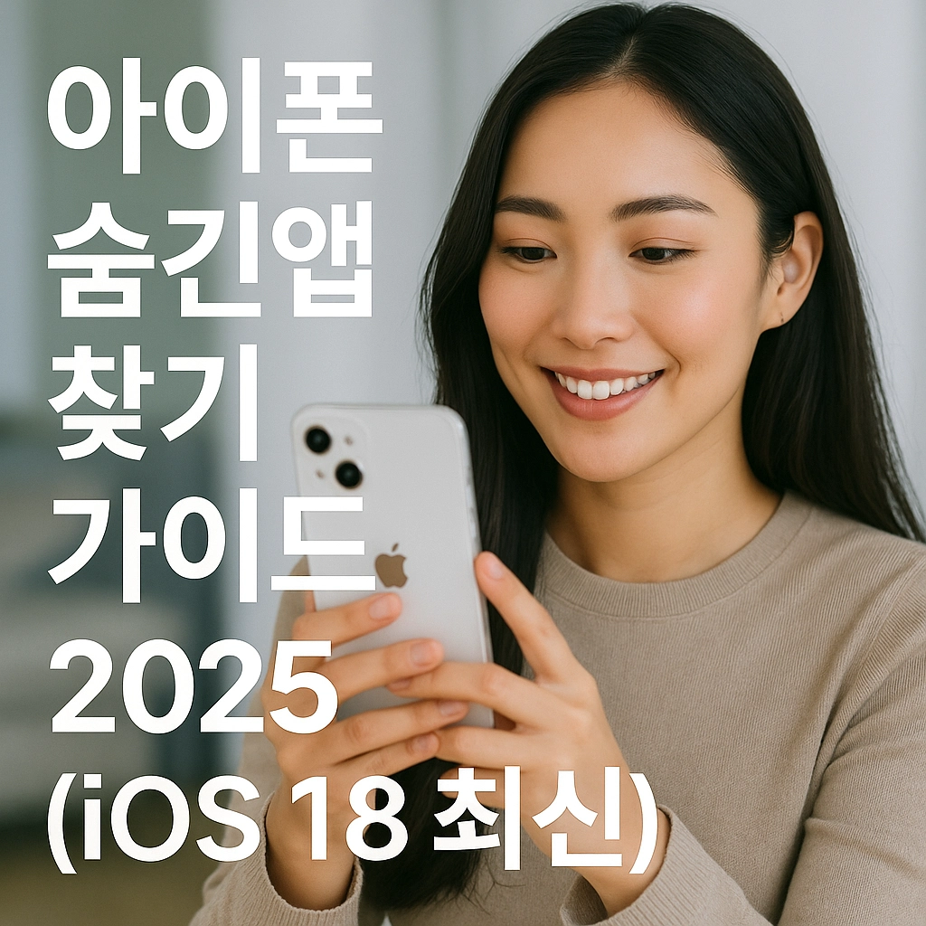 아이폰 숨긴앱 찾기 가이드 2025 (iOS 18 최신)