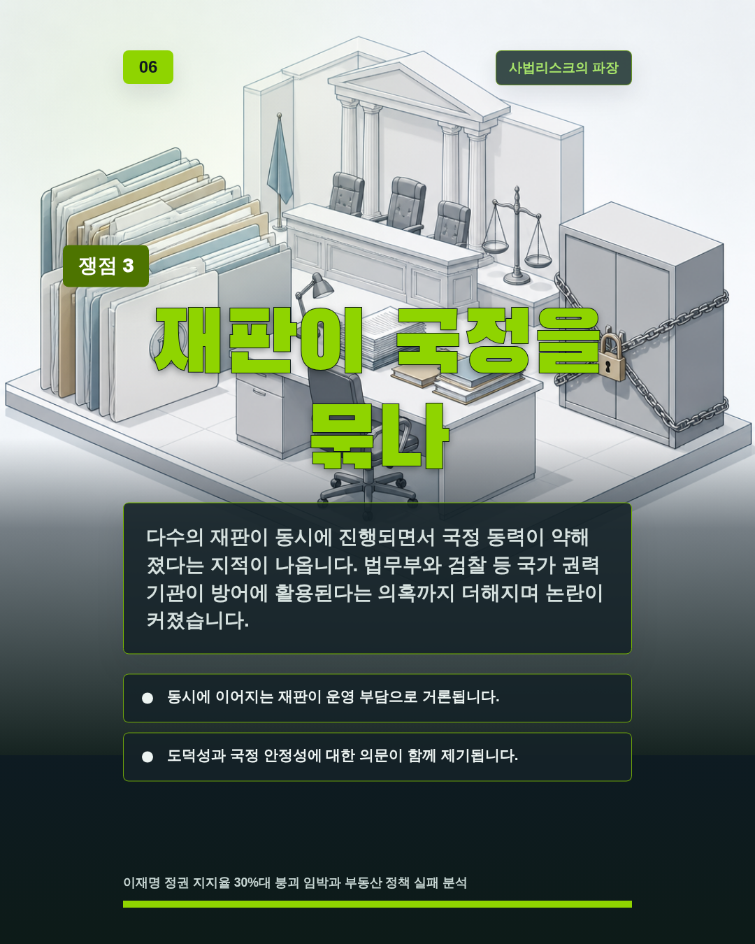 재판이 국정을 묶나